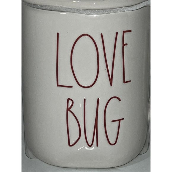 Rae Dunn Coffee Mug Love Bug Ceramic with Heart Top NEW - Picture 3 of 14